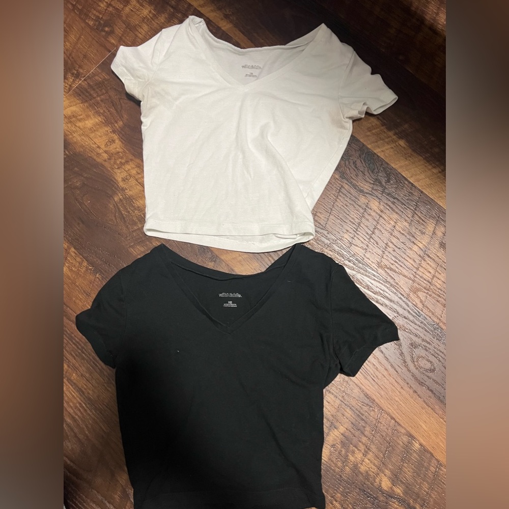 Target wild fable black and white baby tee
